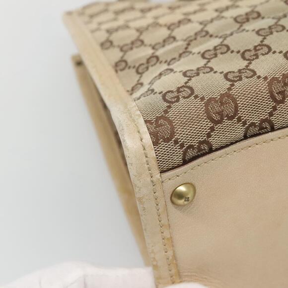 GUCCI GG Canvas Shoulder Bag Beige Gold - Picture 13 of 16